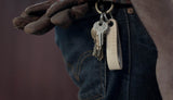 Key ring with bottle opener (natural light tan)