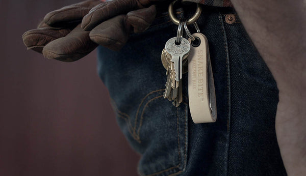 Key ring with bottle opener (natural light tan)