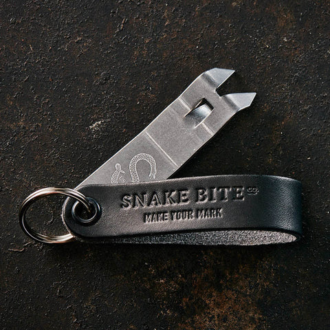 Keychain bottle opener in black