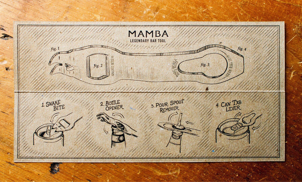 Personalized Mamba: Bartending Tool and Bottle Opener