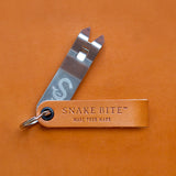 Original Snake Bite Keychain Bottle Opener - Barley Leather