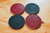 Leather Coasters Set Of Four
