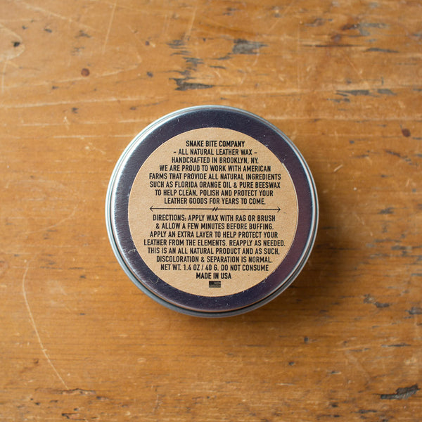 All Natural Leather Wax Treatment