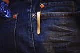 Snake Hook Solid Brass Key Loop Pocket Clip Keychain with Ring